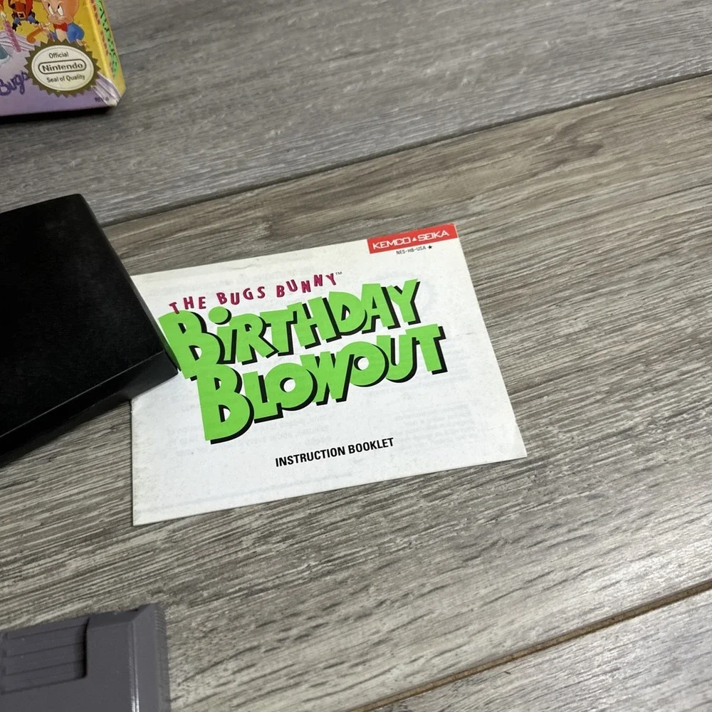 NES Nintendo The Bugs Bunny Birthday Blowout Box Manual CIB AUTHENTIC 1990